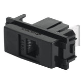 Toma de elefono negra sin apa linea ialiana voleck